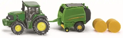 john deere tractor met balenpers