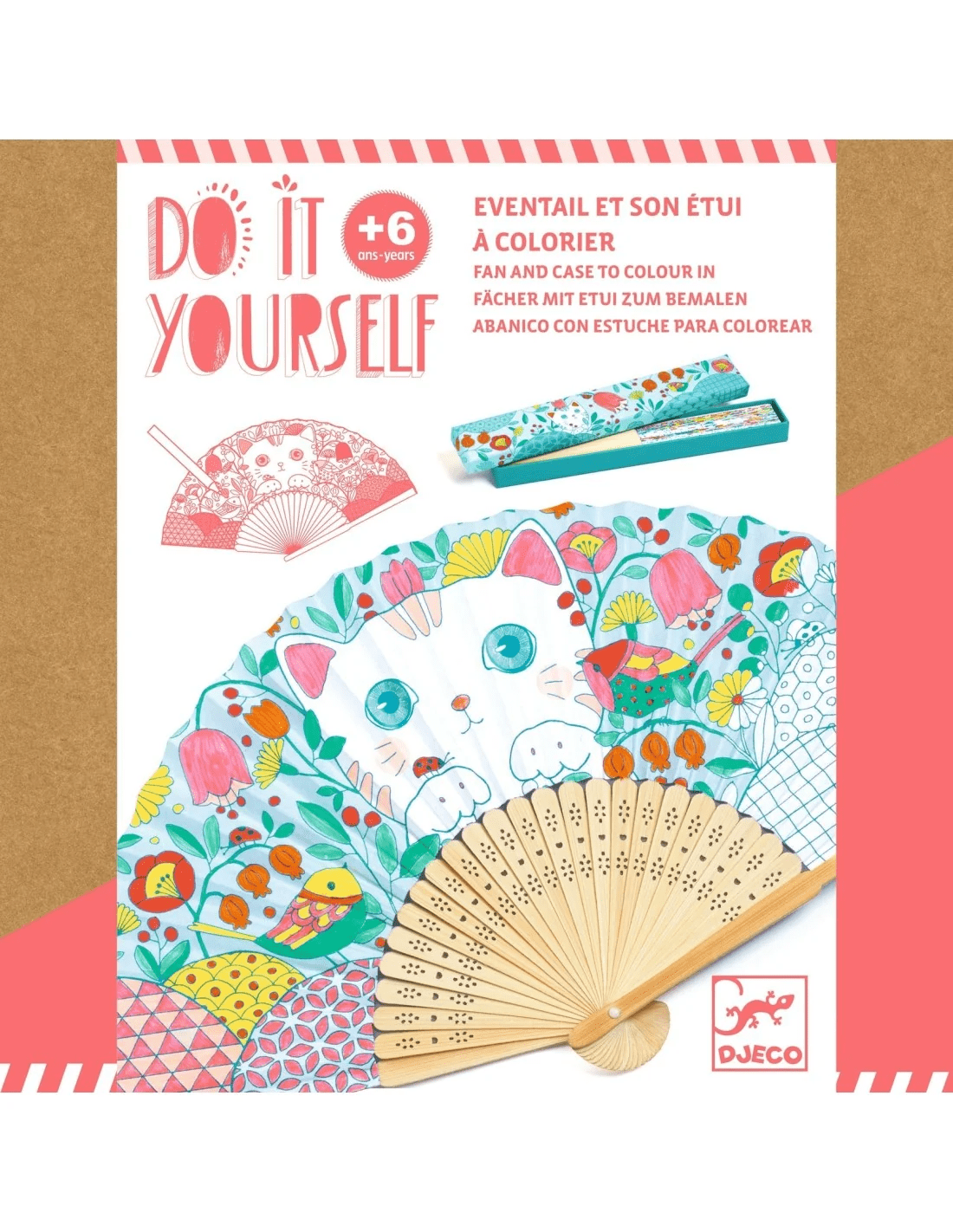 djeco diy waaier koneko/poesje +6 jaar