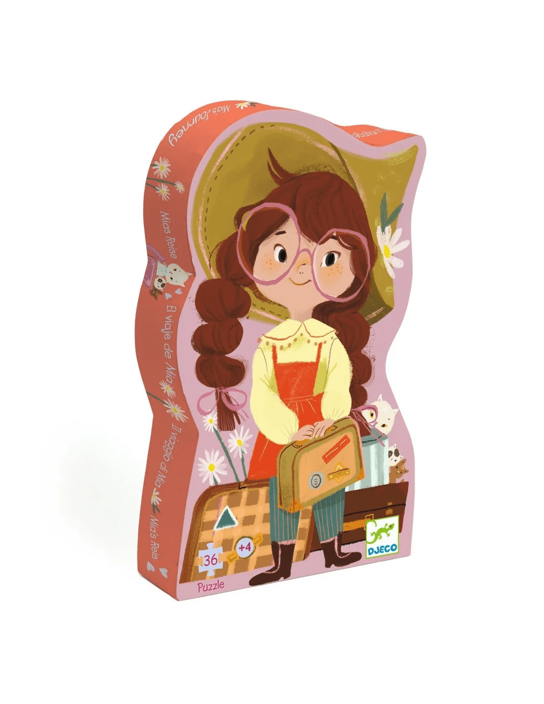 djeco silhouette puzzle mia's reis 36 pcs +4