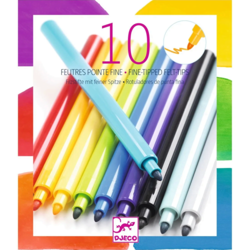 djeco 10 felt tips regenboog