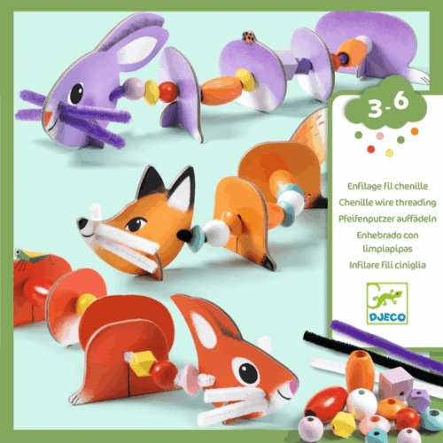 djeco kralen rijgen, schattige dieren 3 6 jaar