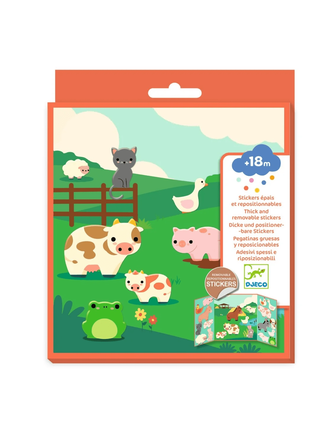 djeco herbruikbaar stickeren boerderij +18m