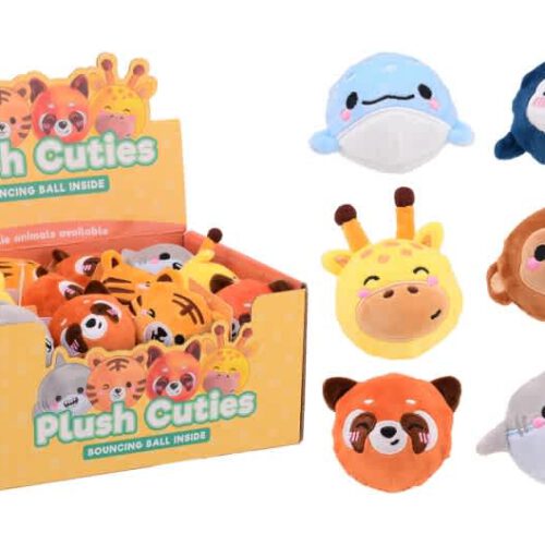 stuiterbal pluche dieren 8 assorti