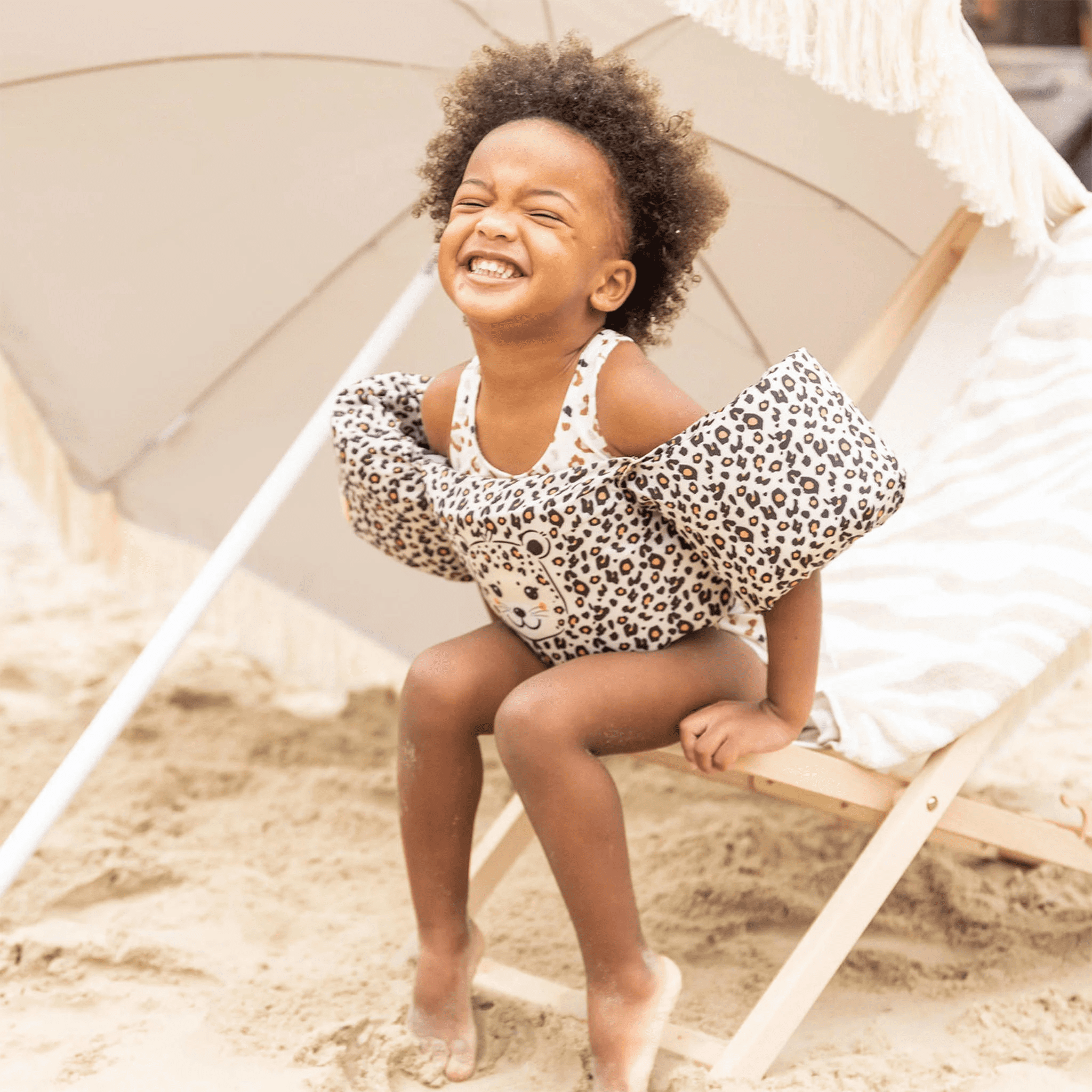 se puddle jumper beige panterprint 2 6 jaar