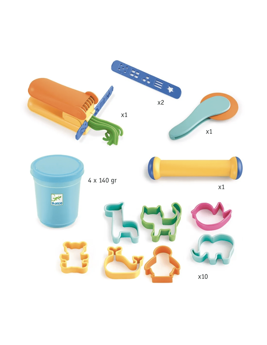 djeco boetseerklei set starter kit pop +18m