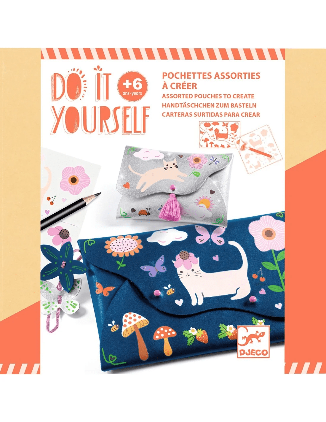 djeco knutselset handtasjes vrolijke vrienden