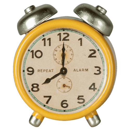maileg alarm clock, mouse yellow