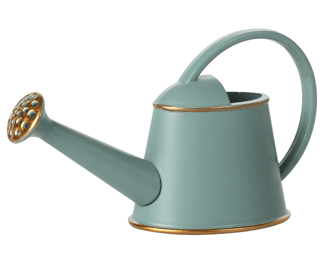 maileg watering can, mouse light blue