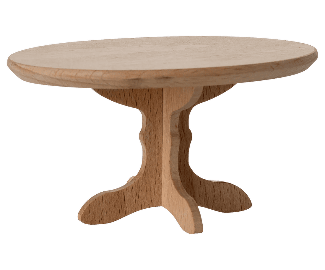 maileg oval dining table, mouse nature 10cm