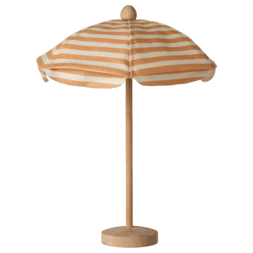 maileg beach umbrella, mouse soft coral