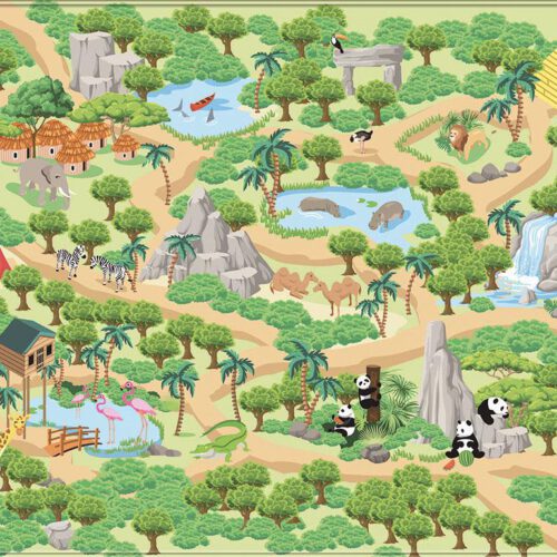 mats en joy speelkleed jungle 130x180cm