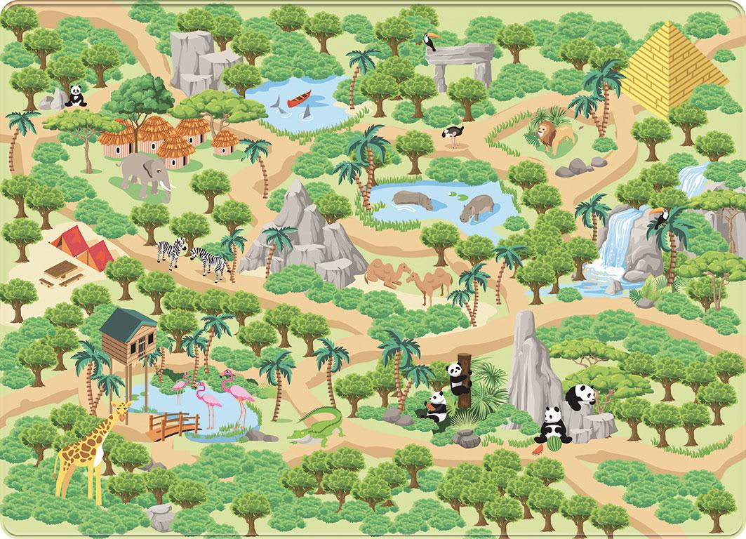 mats en joy speelkleed jungle 130x180cm