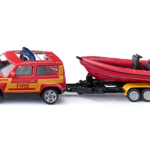 brandweer land rover defender met boot