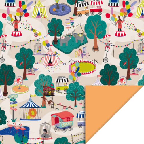 circus orange 70cmx3mtr consumentenrol inpakpapier