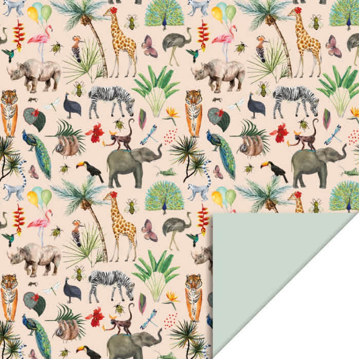 jungle beige pistache 70cmx3mtr consumentenrol inpakpapier