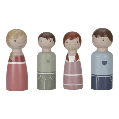 little dutch houten aanvulset poppenhuis familie rosa