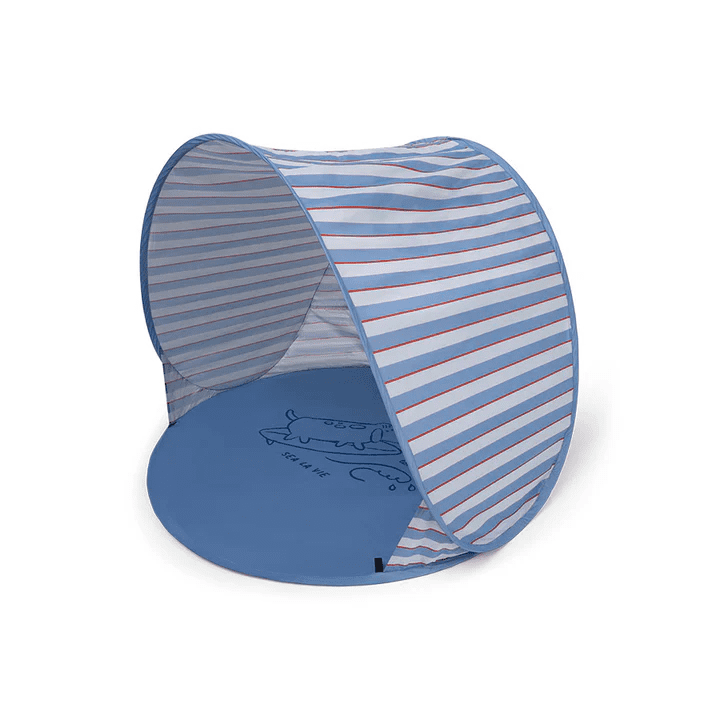 pop up strand tent blauw catch a wave 140 cm