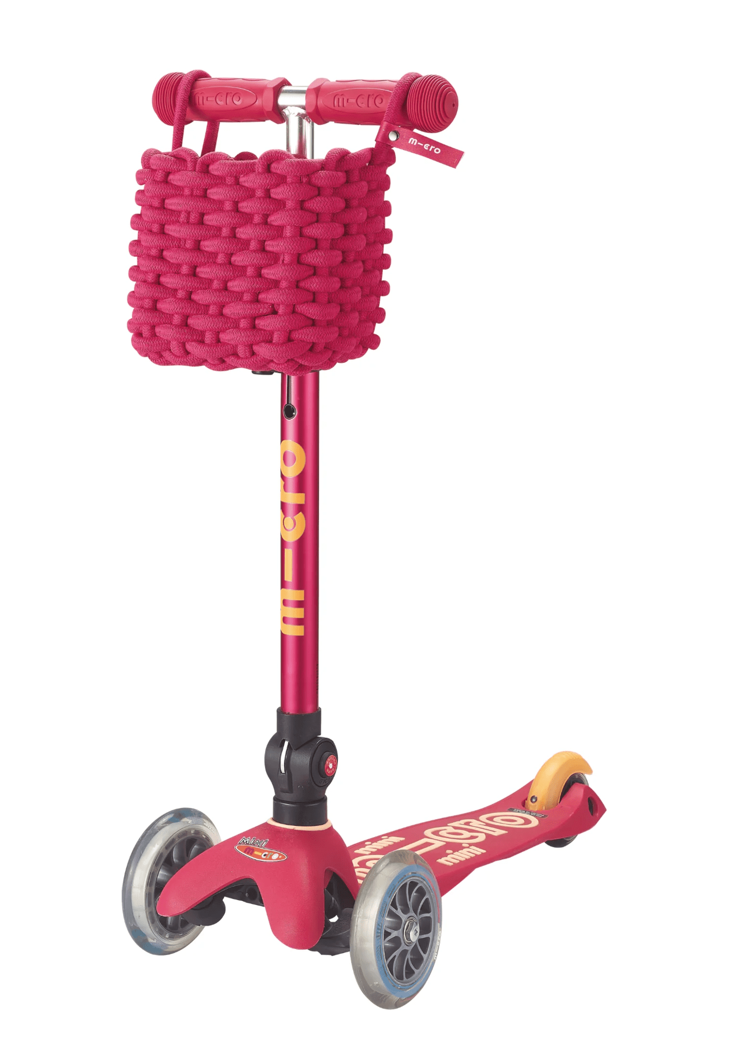 micro step mandje eco roze touw
