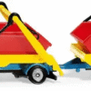 sk1695 vrachtwagen met container en aanhanger
