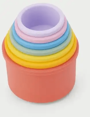 tickit silisoft ronde stapelbekers (regenboog) pk7