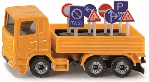 siku sk1332 vrachtwagen met verkeersborden