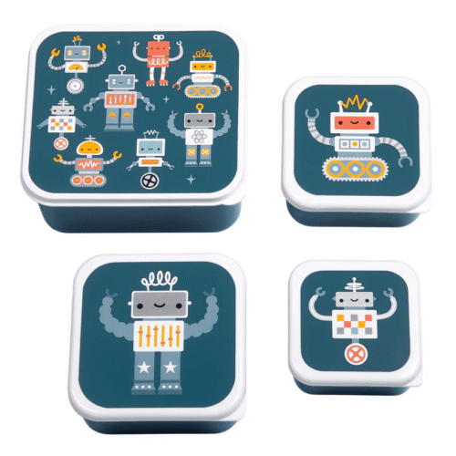 lunch en snack box set – robots