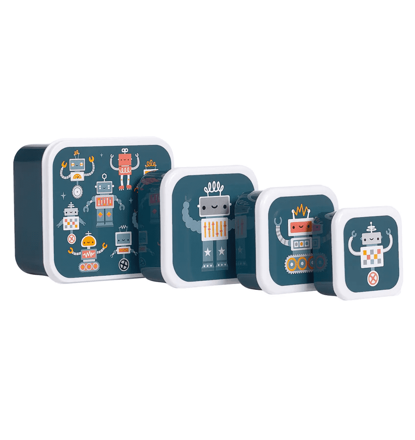lunch en snack box set – robots