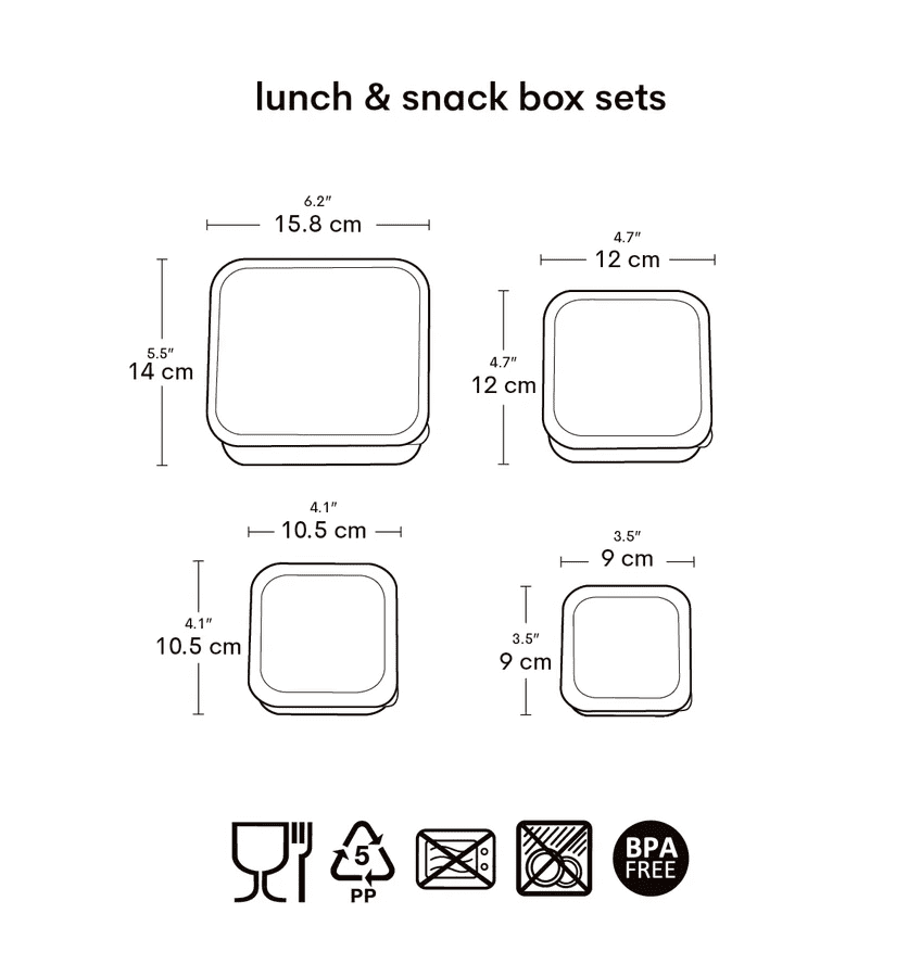 lunch en snack box set – fun