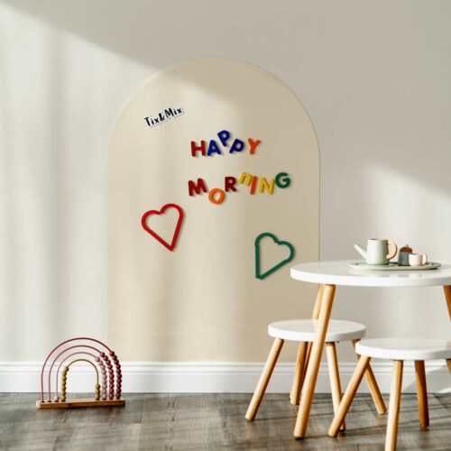 tix en mix magnetische muursticker magneetbord white pudding + 2 krijtjes