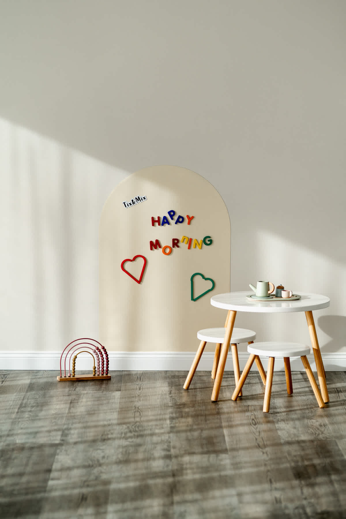 tix en mix magnetische muursticker magneetbord white pudding + 2 krijtjes