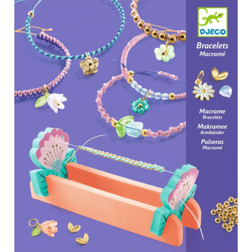 djeco diy macrame armbanden blauw 8 13 jaar