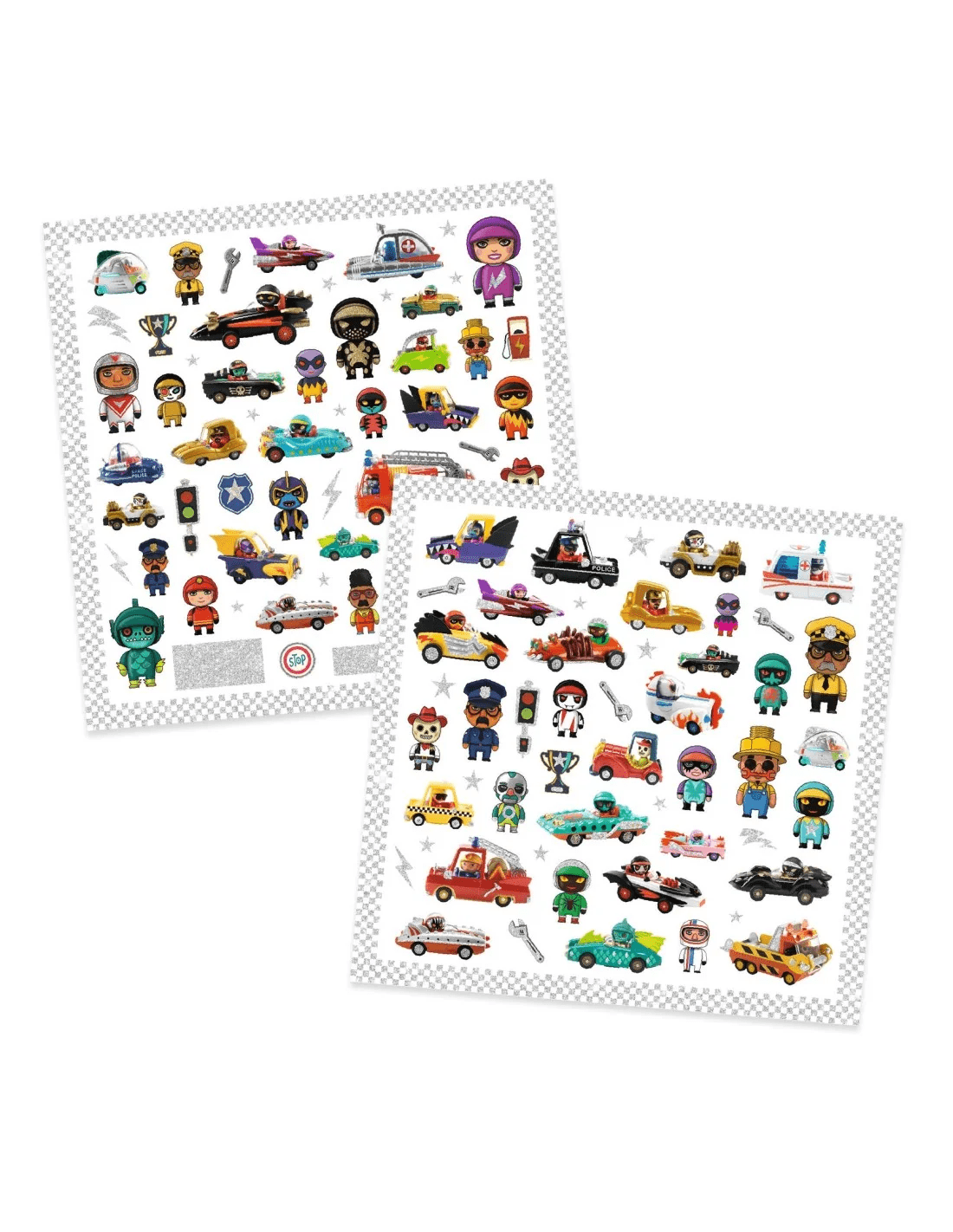 metallic stickers crazy motors