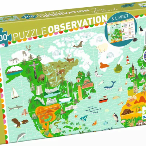 djeco observation puzzle around the world 200pcs 6+