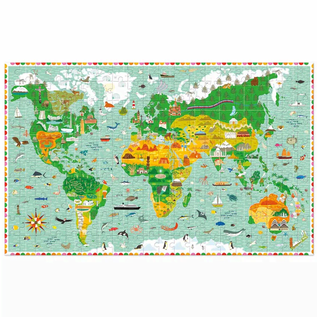 djeco observation puzzle around the world 200pcs 6+