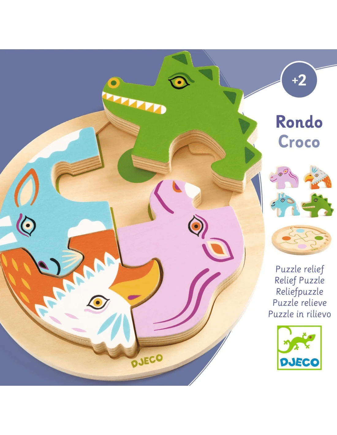 djeco legpuzzel rondo croco +2