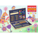 djeco sparkling box tekendoos glitter kleuren 60pcs +6 jaar