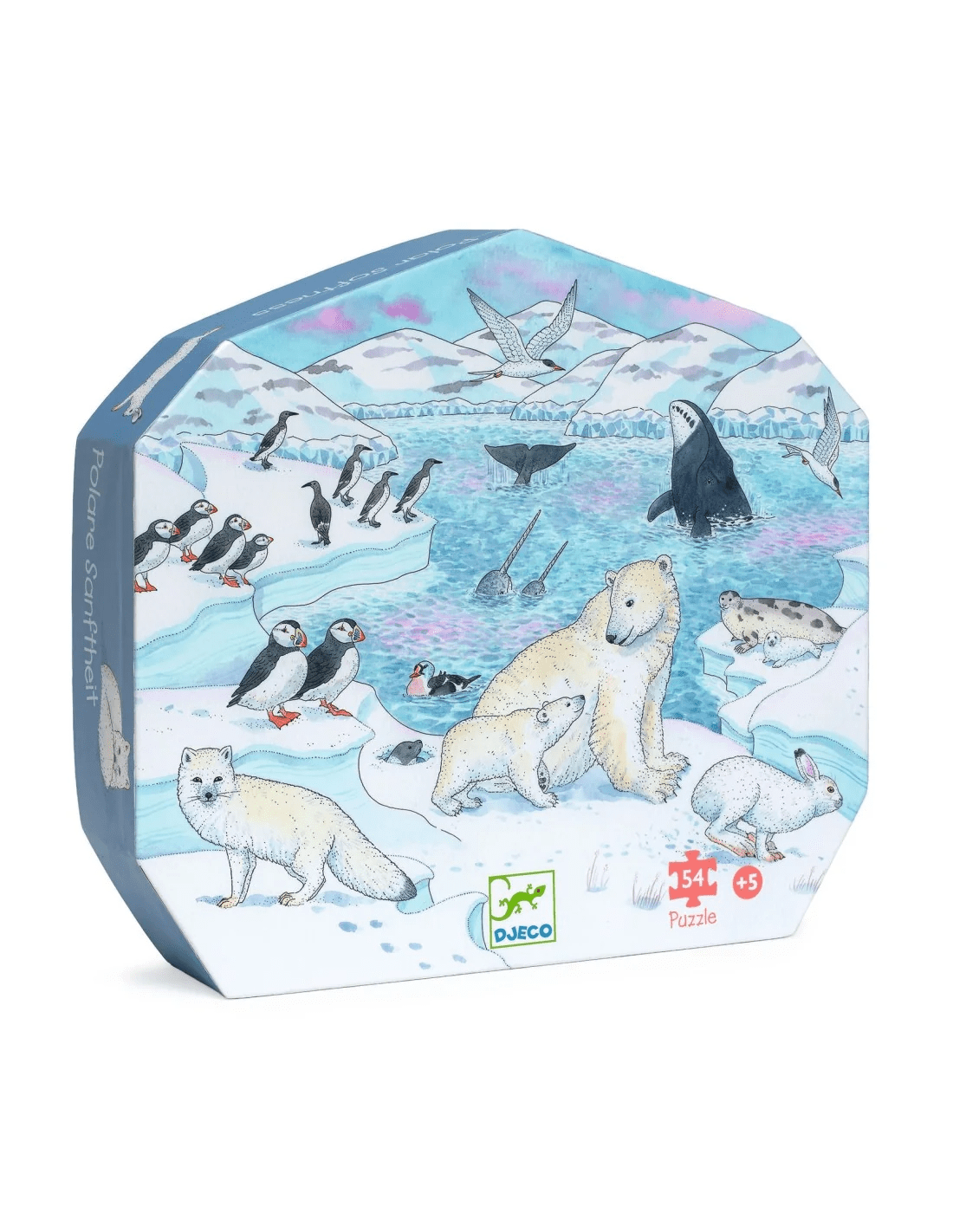 djeco silhouette puzzel zachte poolwereld 54pcs +5