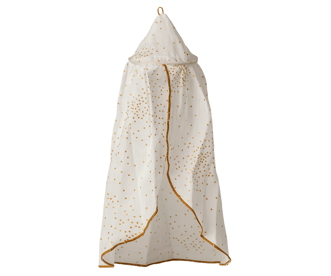 maileg bed canopy, miniature off white