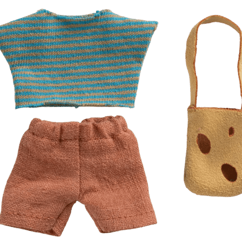 maileg clothes and bag, little brother mouse