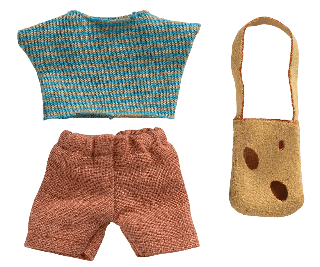 maileg clothes and bag, little brother mouse