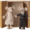 maileg wedding mice couple in box, mum and dad mouse