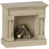 maileg fireplace with light off white