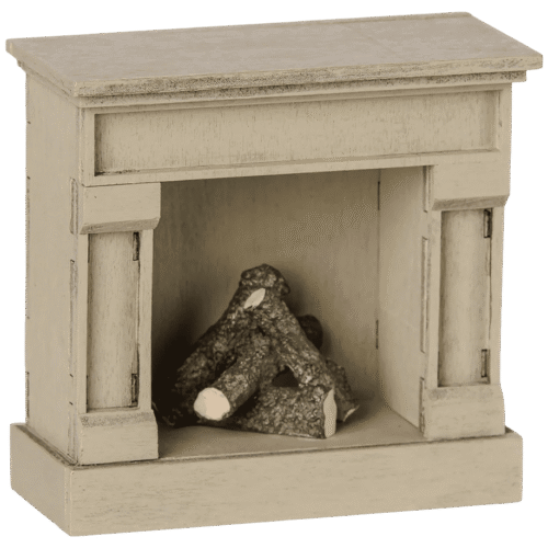 maileg fireplace with light off white