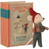 maileg christmas mouse, baby in book
