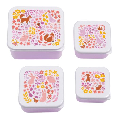 lunch en snack box set – bloementuin