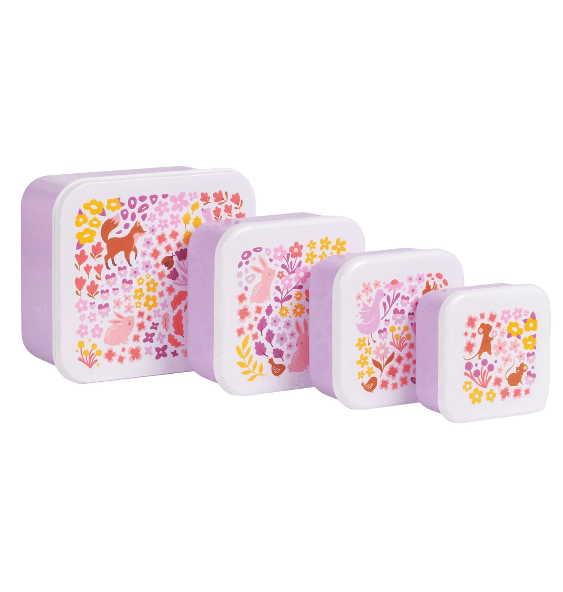 lunch en snack box set – bloementuin