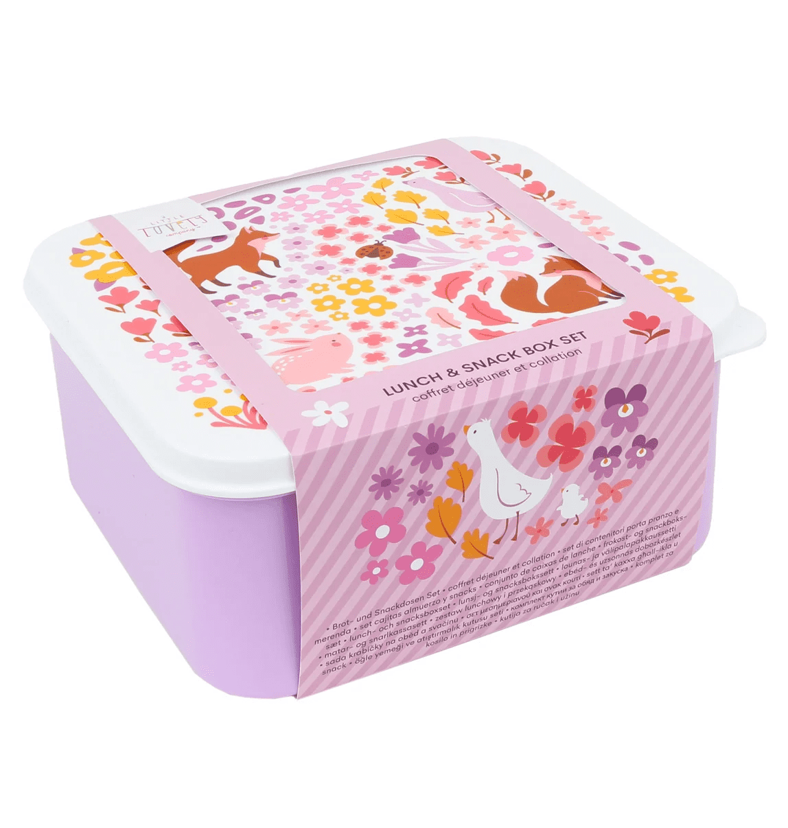 lunch en snack box set – bloementuin