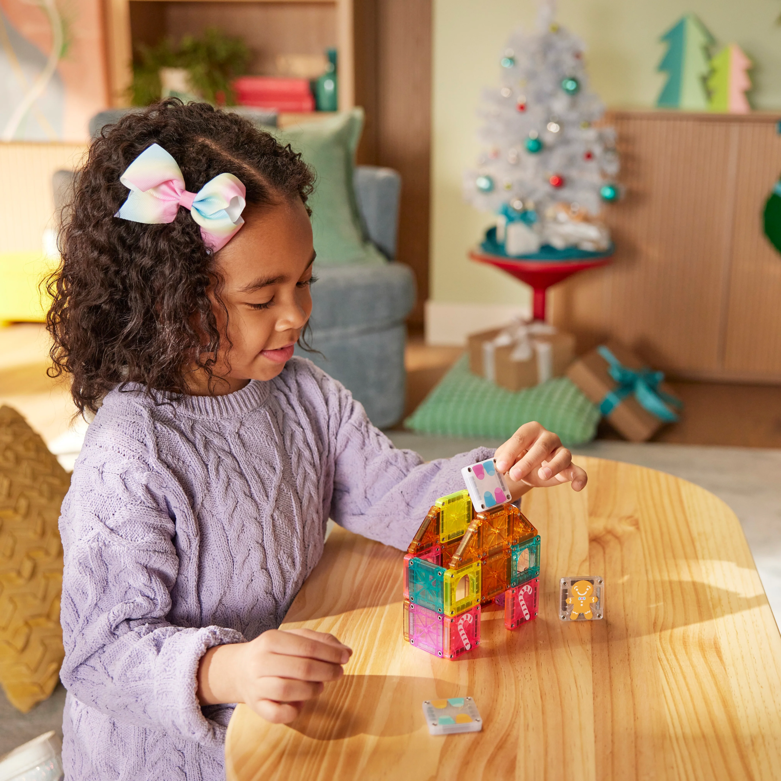 magna tiles micro mags travel set ginger bread house 24 piece