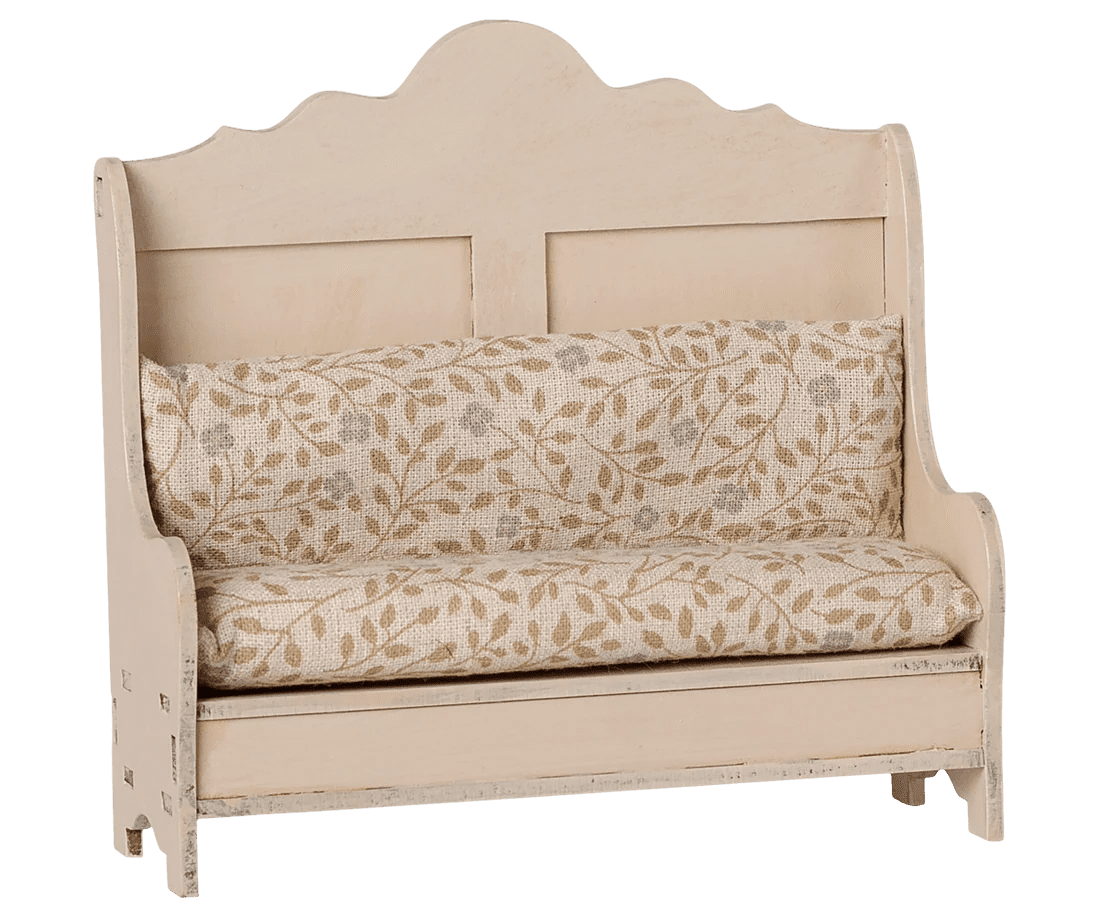 maileg kitchen bench, mouse light sand 13cm