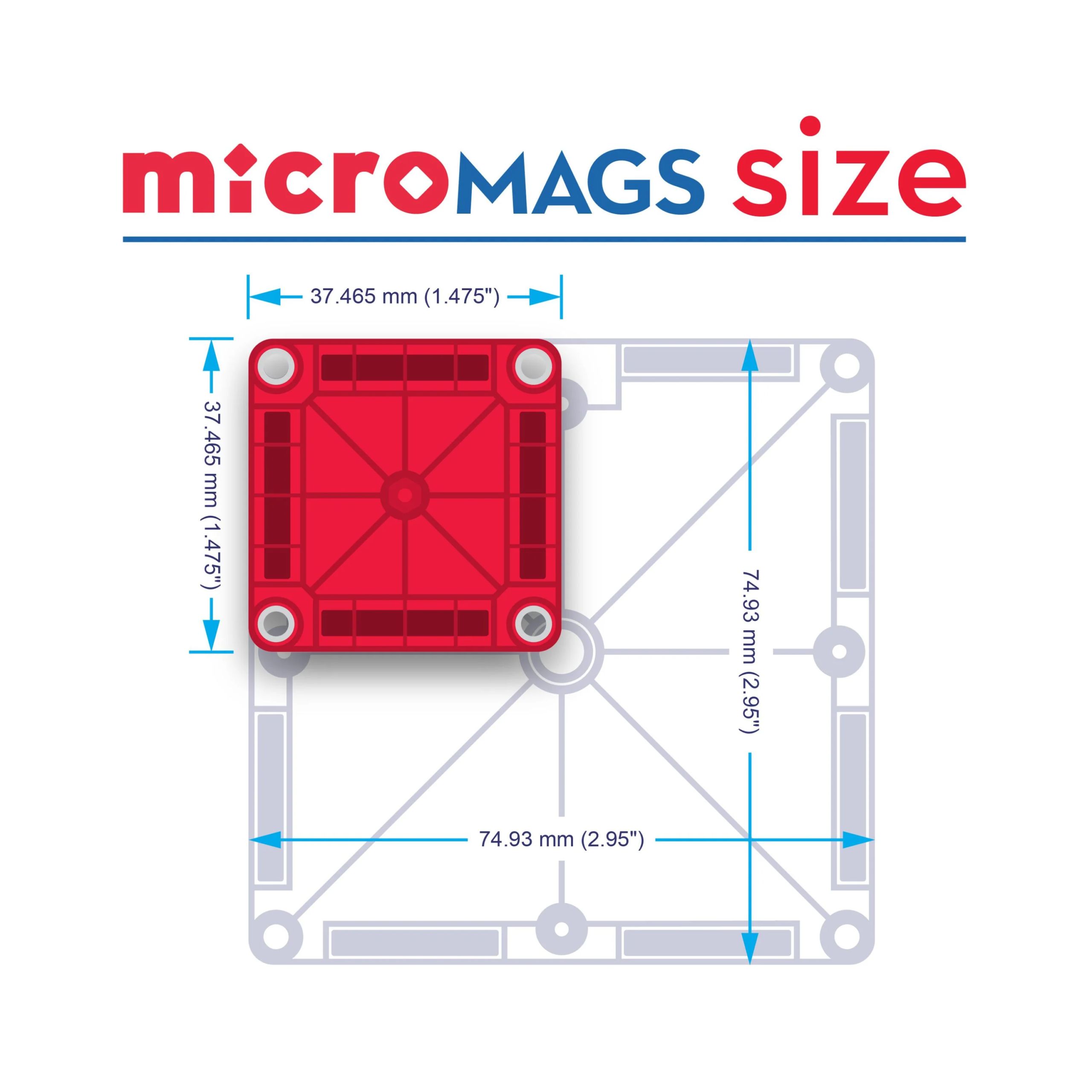 magna tiles micromags learn letters 56 piece set